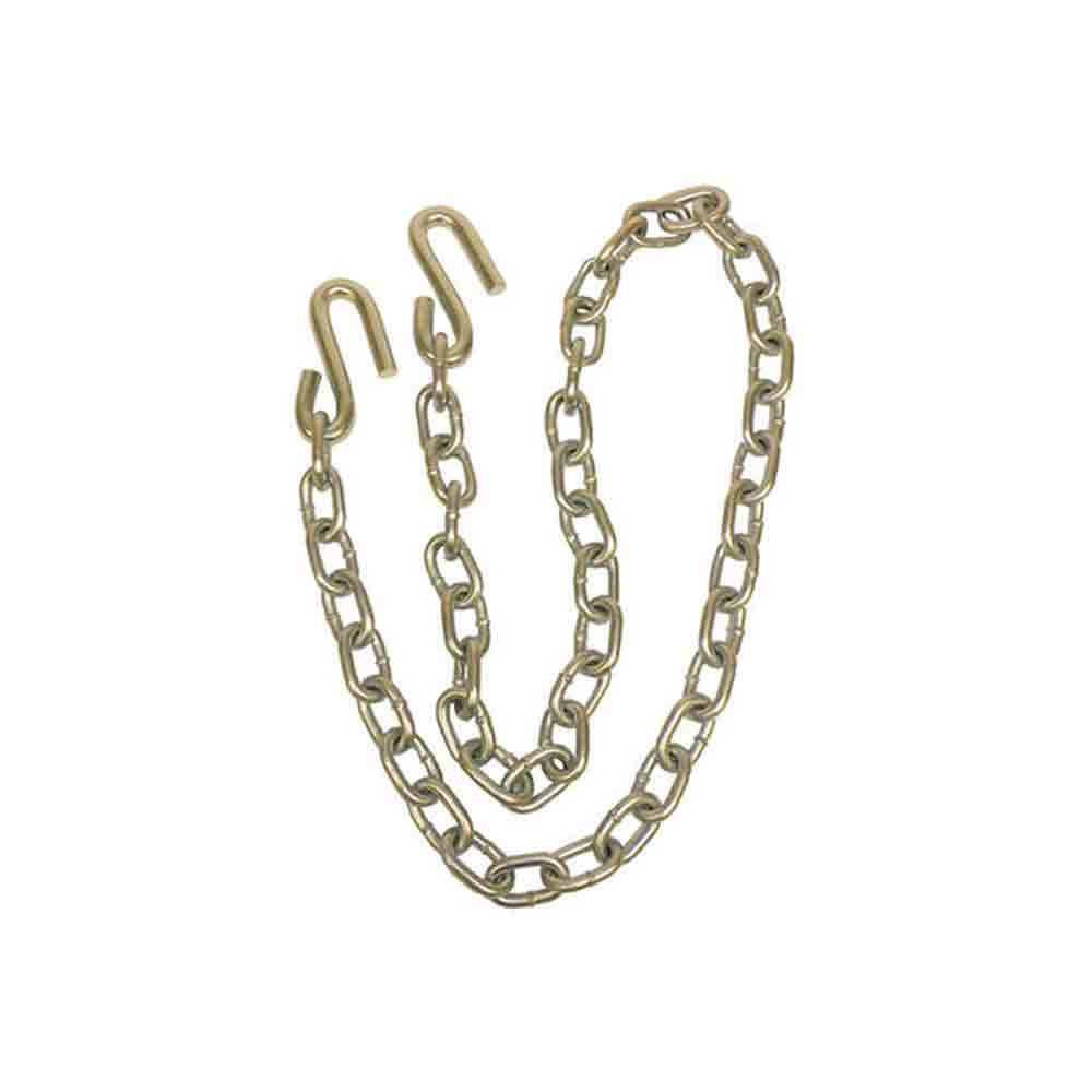 Class II Trailer Safety Chain with S-Hooks on Both Ends - 3,500 lb. Capacity