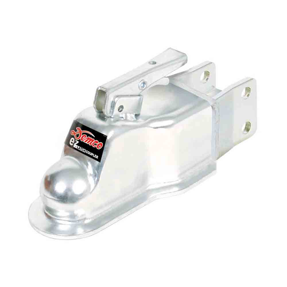 Demco EZ-Latch Adjustable 2 Bakk Inch Trailer Coupler - 10,000 lbs. Capacity, 3 Inch Channel Mount