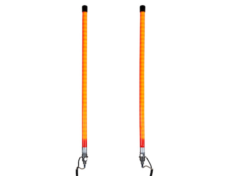 24 Inch Fluorescent Orange Illuminated LED Plow Guides