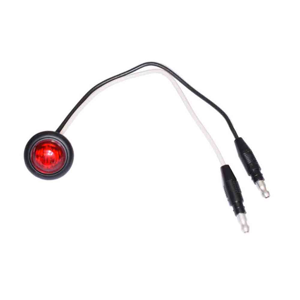 Red Round Clearance/Marker Light with Two .180 bullet Connectors
