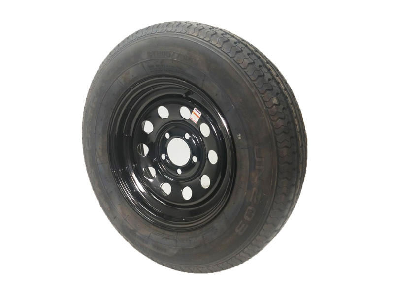 15 inch Trailer Tire and Black Painted Modular Wheel Assembly