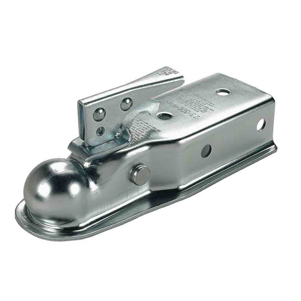 2 Inch Class II Coupler - Zinc Finish - 2" Ball - 3 Wide Tongue