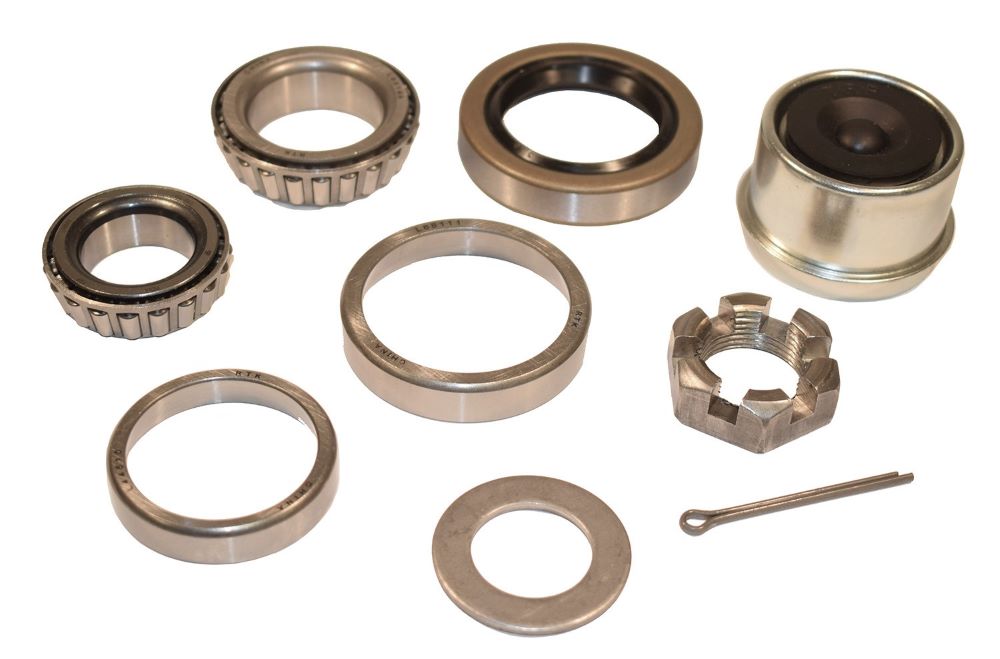 Trailer Bearing Repair Kit for Axles With a 1-3/8" to 1-1/16" Tapered Spindle W/EZ Lube Cap