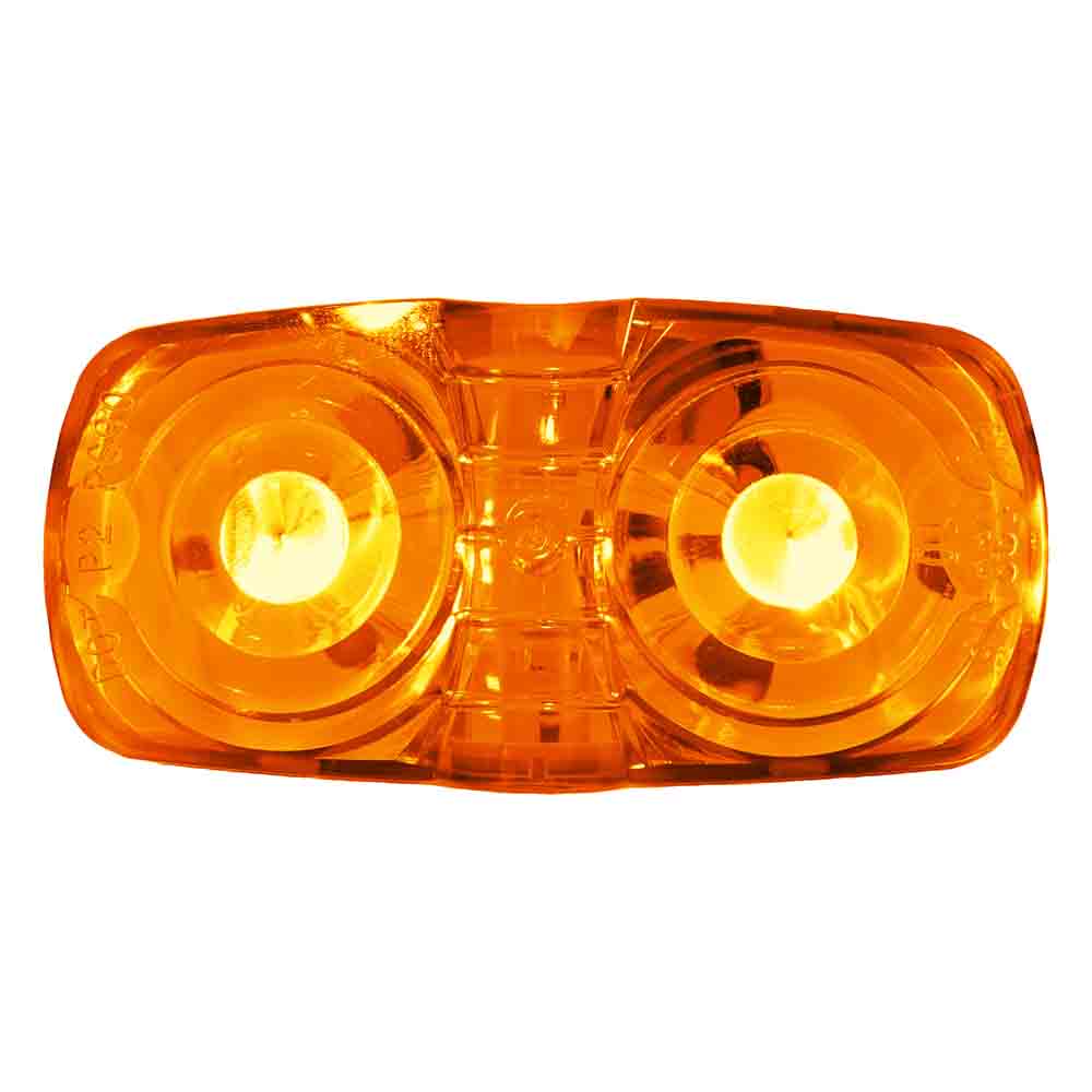 Amber Double Bulls-Eye LED Clearance & Side Marker Light