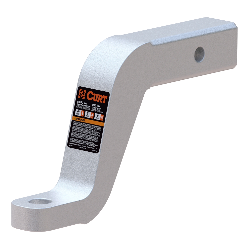 Aluminum Ball Mount (2" Shank, 8,000 lbs. 6" Drop, 8-1/2" Long)