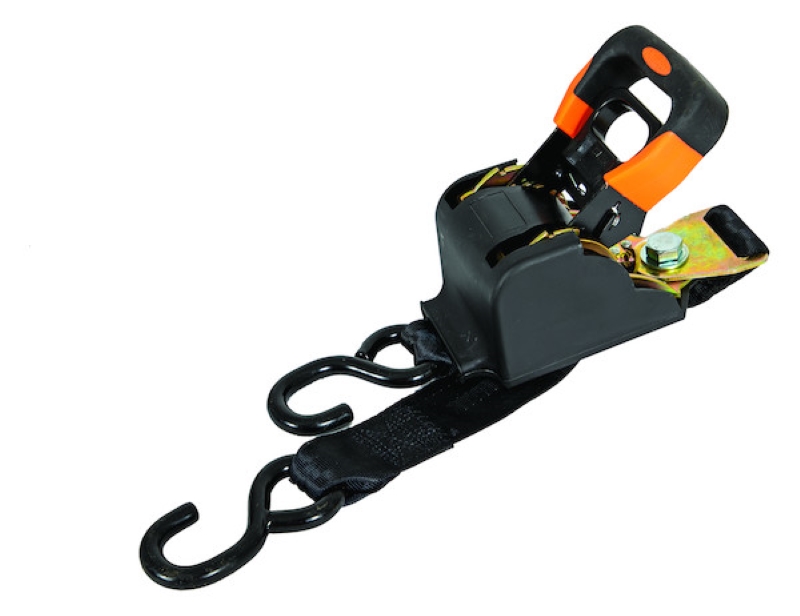 10 Foot Heavy Duty Spring Retractable Ratchet Tie Down - 1,000 lb. Working Load Limit