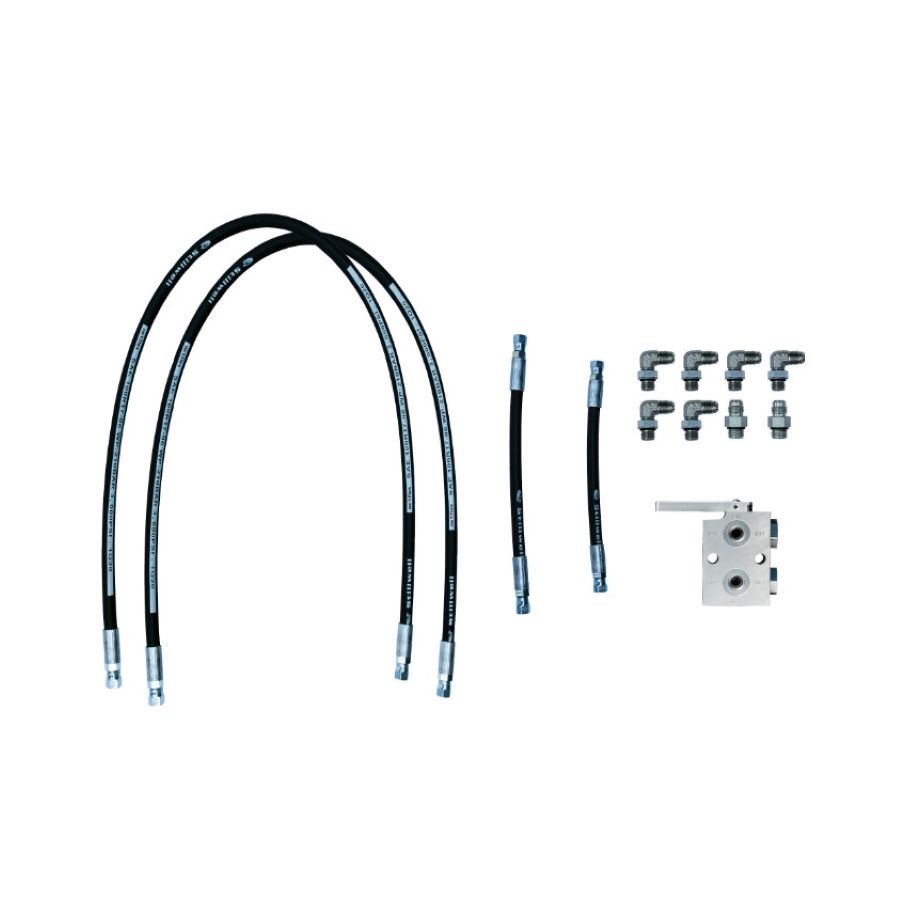 Single Dump Trailer Conversion Kit for Stillwell 10K Atlas Hydraulic Trailer Jack - 39 Inch Hoses