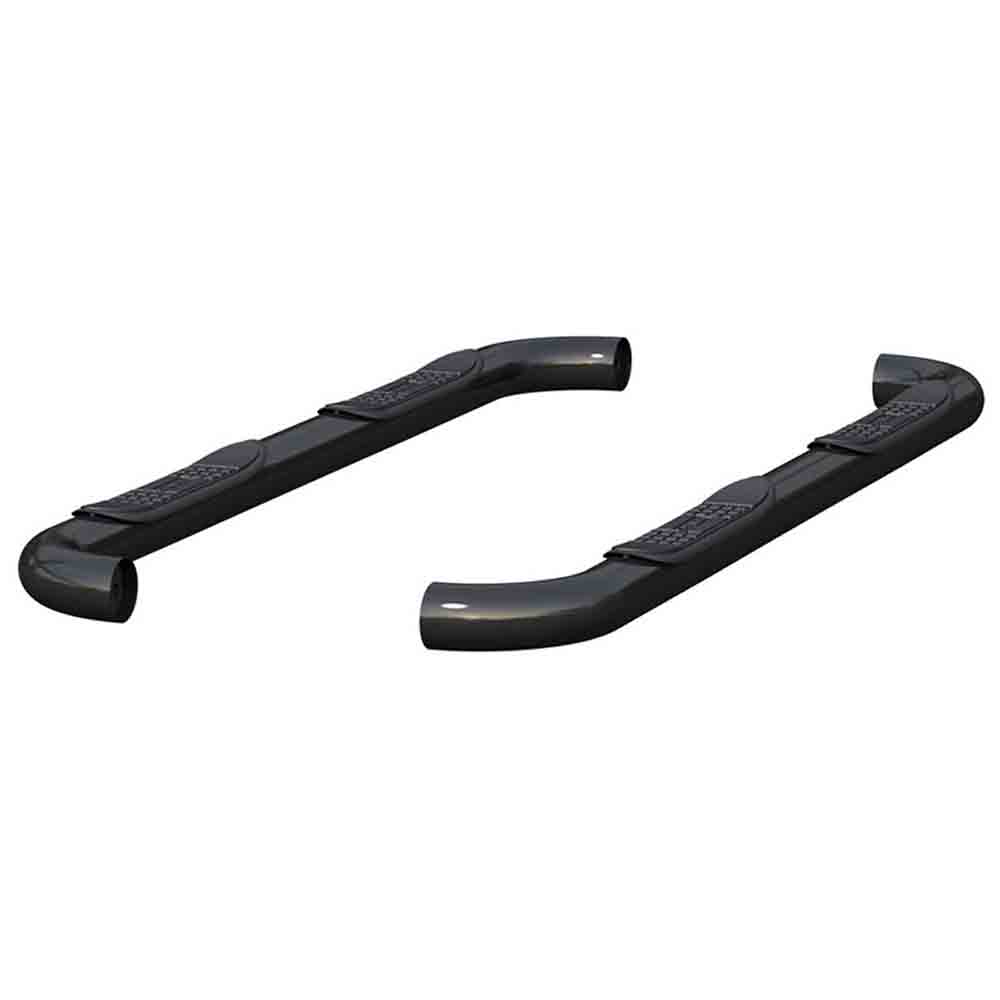 Select Ford F-250 SD, F-350 SD 3 Inch Round Semi-Gloss Black Stainless Steel Side Bars