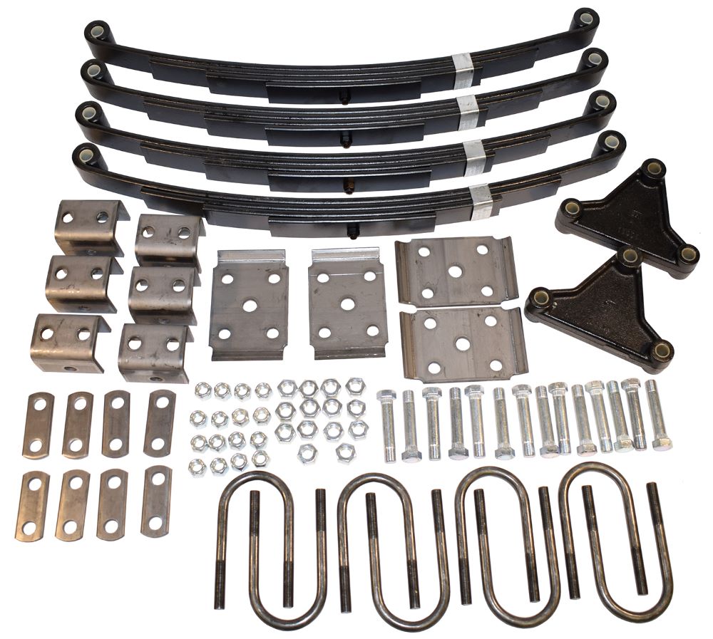 3,500 lbs. Trailer Axle Suspension Kit for Tandem Axle Trailer (Leaf Springs, Hanger & U-Bolt kit)