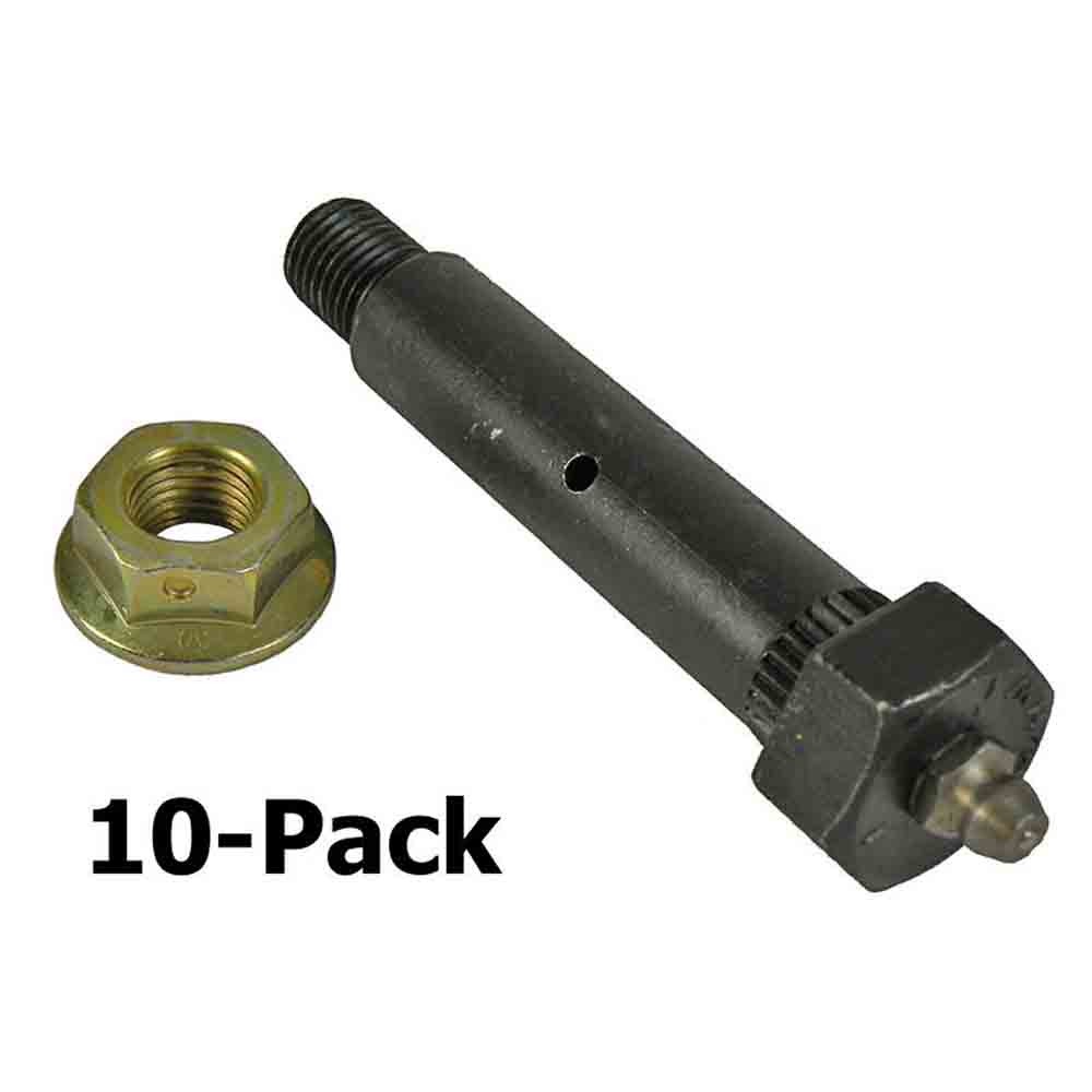 10-Pack of Greaseable Axle Spring Hex Bolt With Lock Nut - 2.90