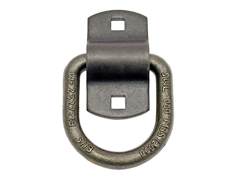 Forged 1/2 Inch Forged D-Ring With 2-Hole Mounting Bracket
