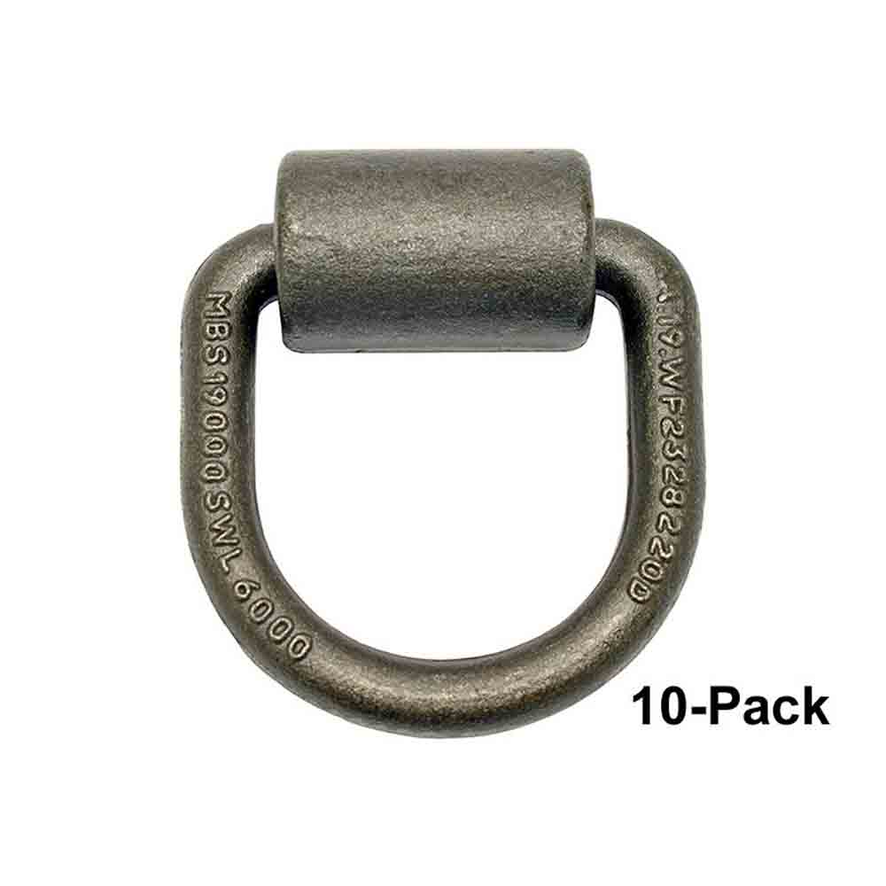 10-Pack Heavy Duty Weld-On Tie-Down Ring