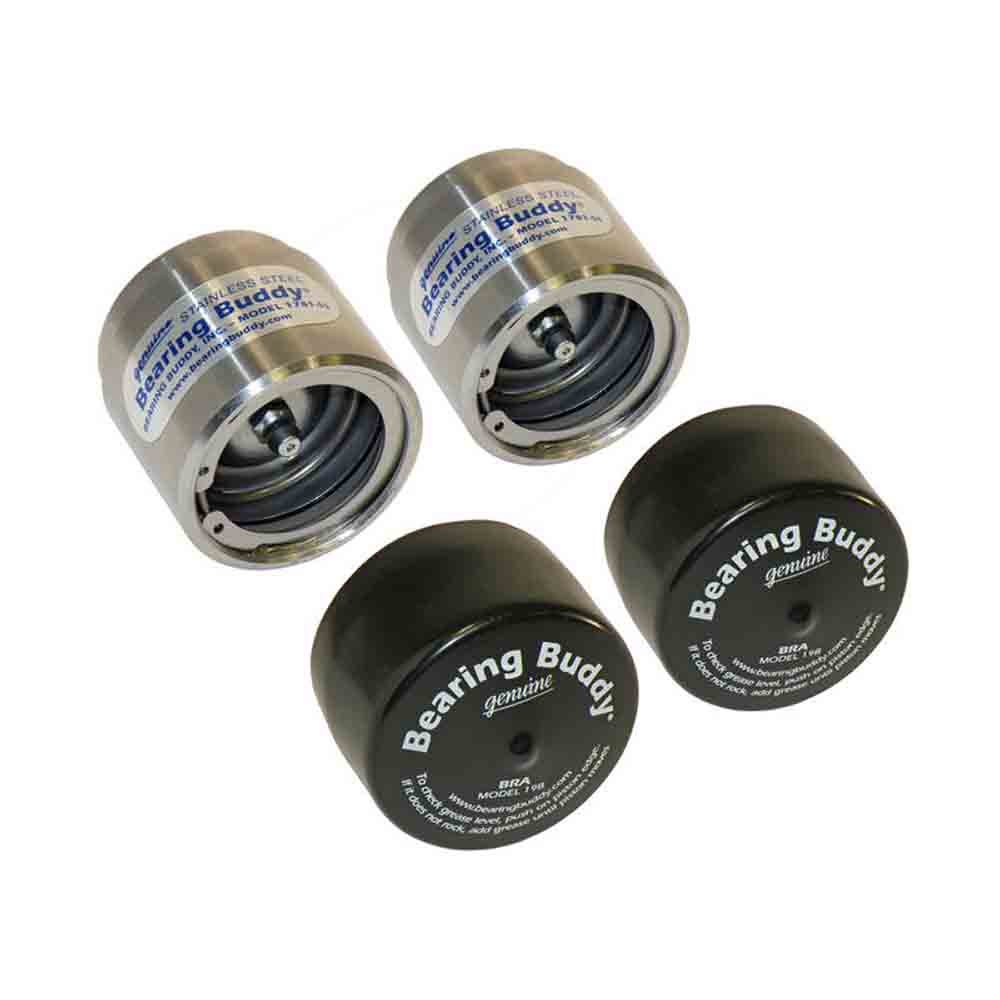 Bearing Buddy Stainless Steel Bearing Protectors with Bras - Pair - 1.781