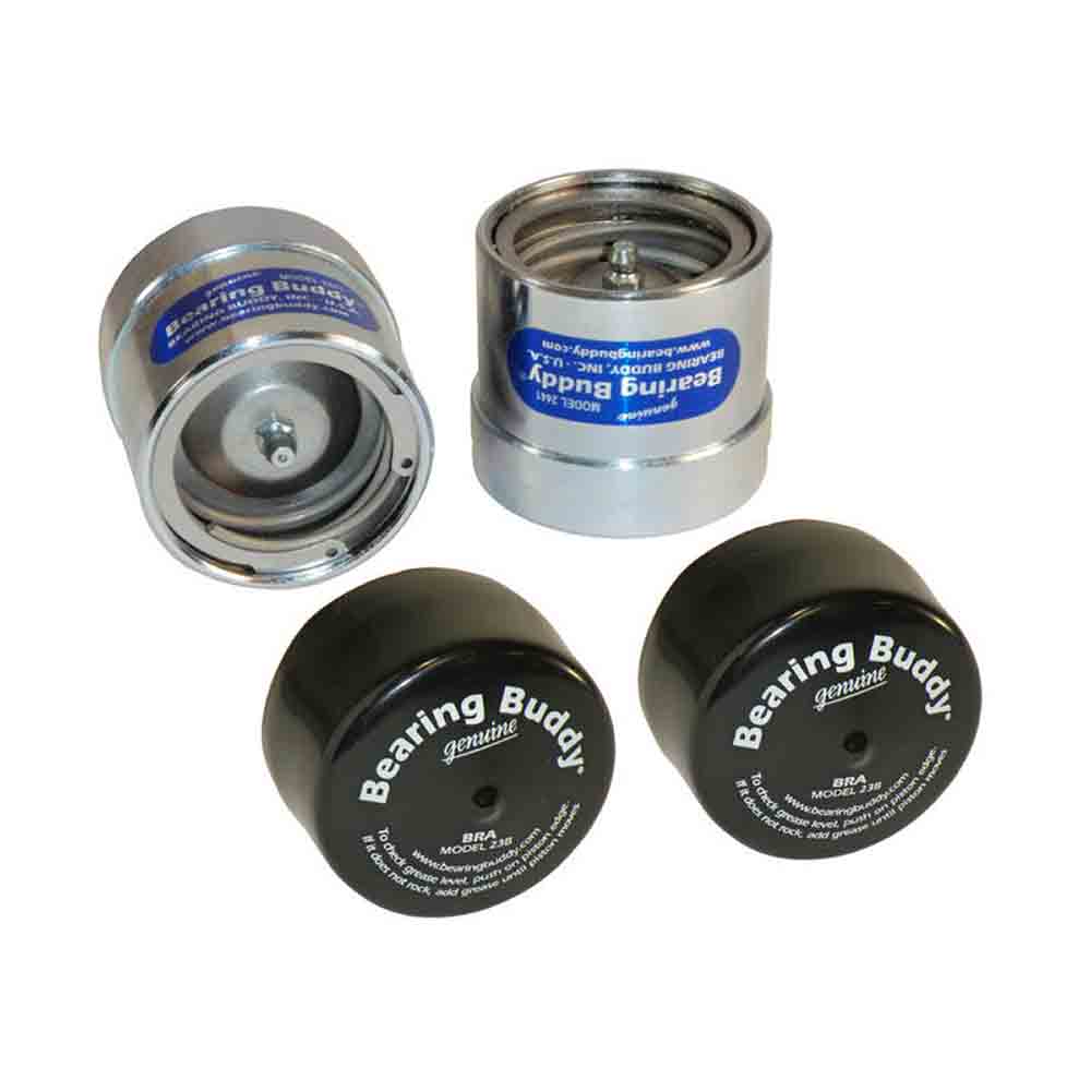 Bearing Buddy Chrome Bearing Protectors with Bras - Pair - 2.441
