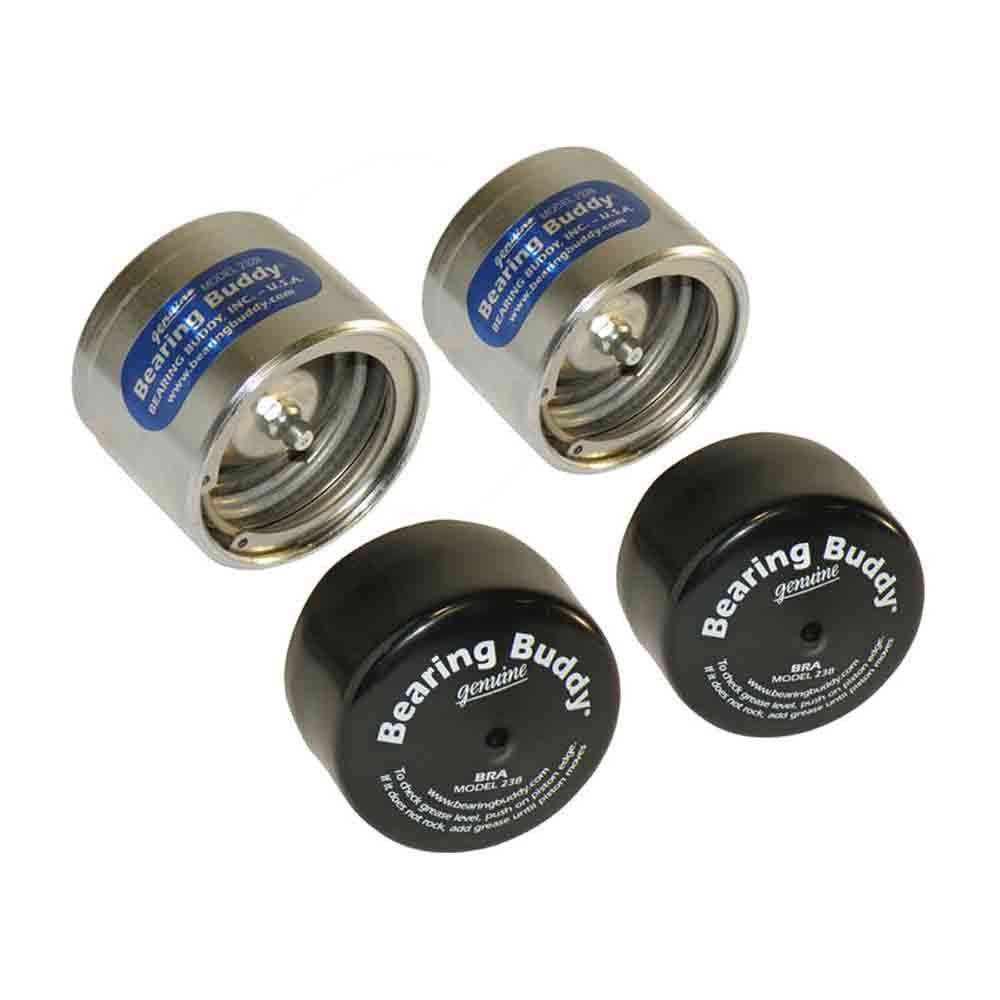 Bearing Buddy Chrome Bearing Protectors with Bras - Pair - 2.328