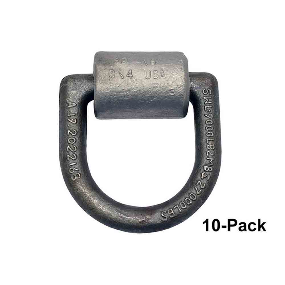 10-Pack Heavy Duty Weld-On Tie-Down Ring
