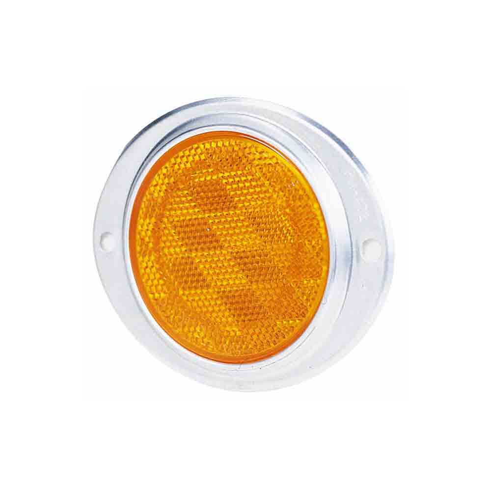 Amber Aluminum Oval Reflector