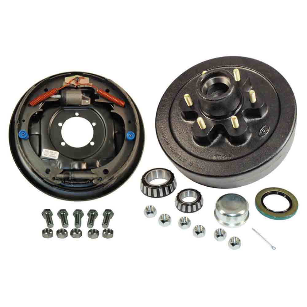 6-Bolt on 5-1/2 Inch Bolt Circle - 12 Inch Hub/Drum With Hydraulic Brake Assembly - Drivers Side