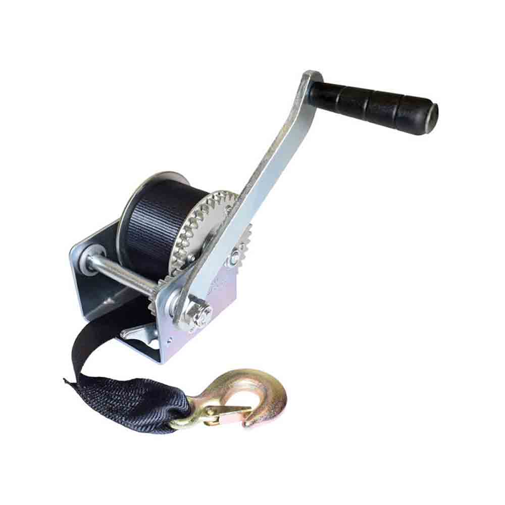 Ram Marine and Utility Winch with Strap and Latch Hook