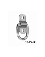 10-Pack, Buyers Products, 1/4 Inch Rope Ring With 2-Hole Mounting Bracket, Zinc Plated