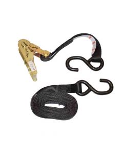 1 In x 16 Ft S-Hooks Ratchet Tie-Down