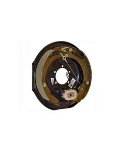 Electric Brake Backing Plate - 12" x 2" Self-Adjusting Assembly - Left Side (Drivers Side)