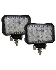 5.9 Inch x 4.8 Inch Rectangular LED Clear Flood Lights - Pair