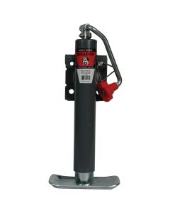 Bulldog Round Trailer Jack, Side Mount, 5,000 lbs. Lift Capacity, Top Wind, Weld-On, 10 in. Travel
