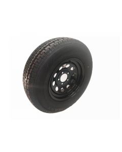 14 inch Trailer Tire and Modular Wheel Assembly - ST205/75R14 on Black Steel Wheel, 5 Lug on 4-1/2" Circle