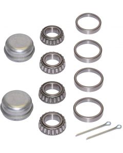 Pair Of Trailer Bearing Repair Kits For 1-1/16 Inch Straight Spindles - 2 Sets