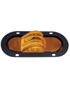 Oval LED Auxiliary/Mid-Turn Light - Flange Mount