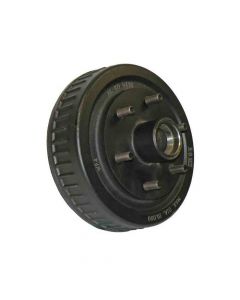 Trailer Hub and Drum - 6 on 5-1/2" Bolt Circle, 1750lb Capacity, for Tapered Spindle - 10" Spindle