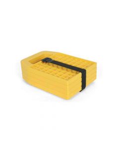 Camco RV Stabilizer Jack Pads - 6 3/16" x 6 3/16" Support Area - 4-Pack - Yellow - Made in the USA