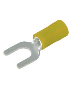 #8 Spade Terminal Connector - Yellow - 100 Pack