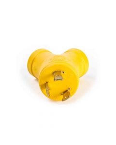 Power Grip 3-Prong Generator Y Adapter 30AM/2x15AF, 125V/3750W