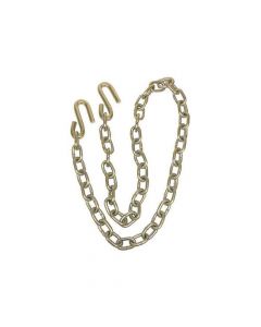 Class I Trailer Safety Chain with S-Hooks on Both Ends - 2,000 lb. Capacity - 48"