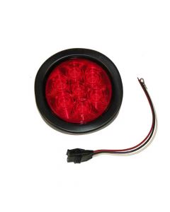 LumenX 4 Inch Round LED Trailer Tail Light Kit - Red