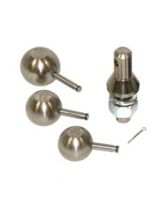 Convert-A-Ball 3-Ball Set - 1-7/8", 2", 2-5/16" with 1" Nickle Plated Shank - Packaged