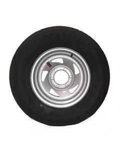 Trailer Tire & Wheel Assembly - 15" -  ST225/75 R15 Gray Directional Steel Wheel 6 on 5.5" - Karrier Load Star Tire