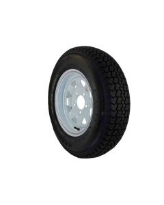 13 inch Trailer Tire and Spoked Wheel Assembly