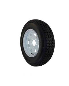 13 inch Trailer Tire and Spoked Wheel Assembly