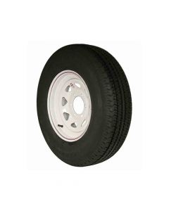 15 inch Trailer Tire and Spoked Wheel Assembly