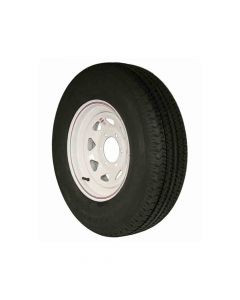 15 inch Trailer Tire and Spoked Wheel Assembly