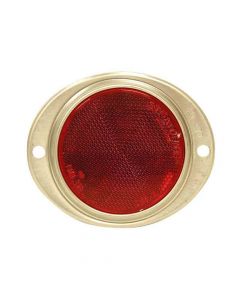 Red Aluminum Oval Reflector