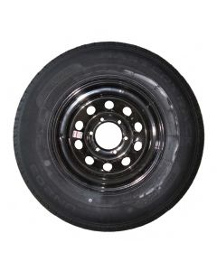 15" Trailer Wheel & Tire Assembly, ST225/75R15, Black Modular Style Rim, 6 Holes on 5.5" Circle