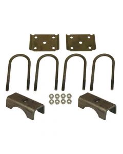 U-Bolt Mounting Kit for 6,000 lb / 7,000 lb Axles with 3 Inch Round Tube Diameter