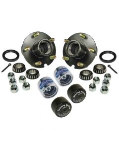 Trailer Hub Assembly - 5 on 4-1/2" Bolt Circle, 1,250lb Capacity for 1-1/16" Straight Spindle - Pair