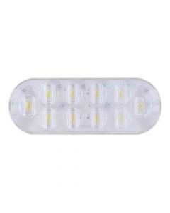 LED Clear 6" Oval back-up light, recess mount, standard 2-pin connection, 12 Volt