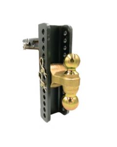 Blue Ox BXH14101 Adjustable Dual Ball Mount fits 2 inch Receiver, 10-1/8 Drop/Rise, 2 inch & 2-5/16 inch Ball, 14K Tow Capacity
