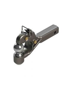 Wallace Forge Combination Pintle Hook with 2-5/16 Inch Ball - 16,000 lbs. Capacity - Fits 2 inch Receiver Hitch